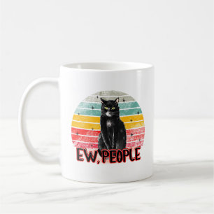 Taza De Café Gato negro retro vintage