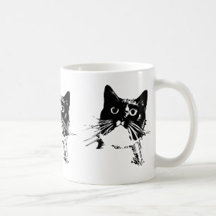 Taza De Café Gato negro Taza-Menor