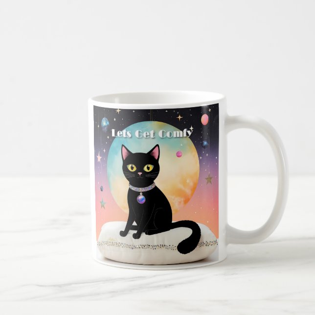 Taza De Café Gato Negro - Vamos a estar cómodos (Derecha)