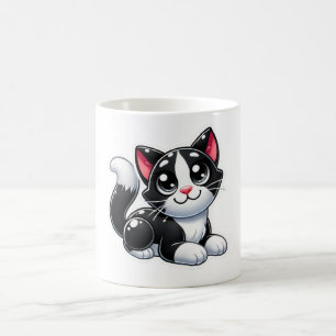 Taza De Café Gato negro y blanco