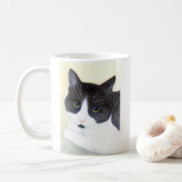 Taza De Café Gato negro y blanco