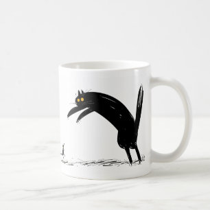 Taza De Café Gato negro y ratón en la danza