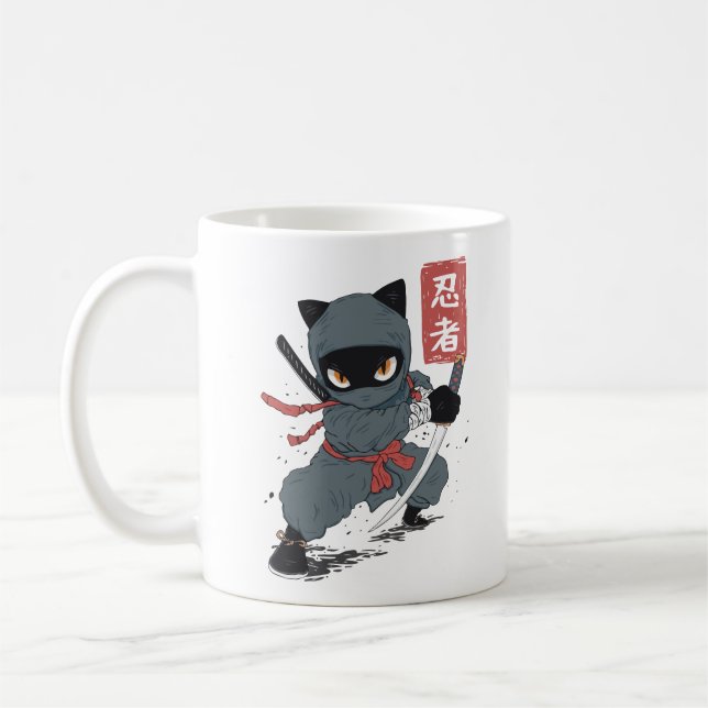 Taza De Café Gato ninja (Izquierda)
