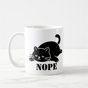 Taza De Café Gato NOPE Divertido para Amantes de los Gatos