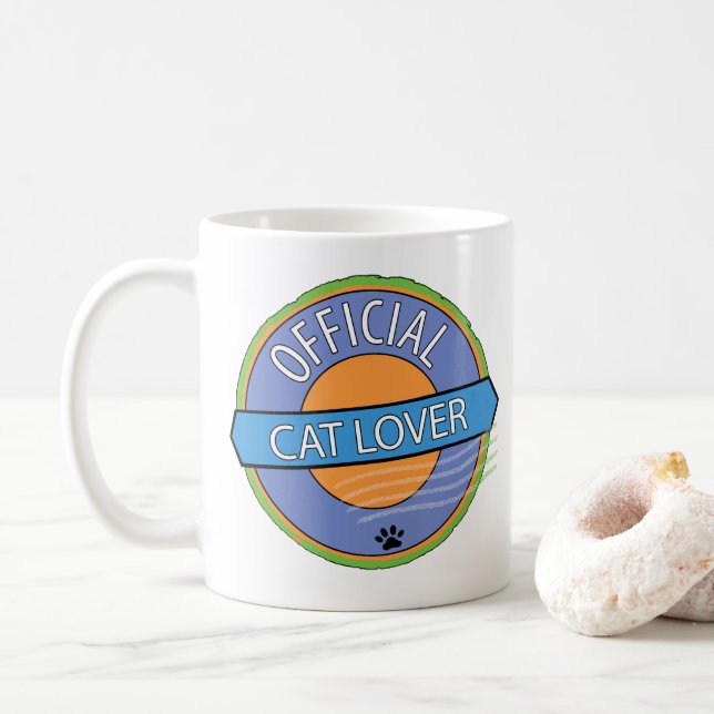 Taza De Café Gato Oficial Lover (Con donut)