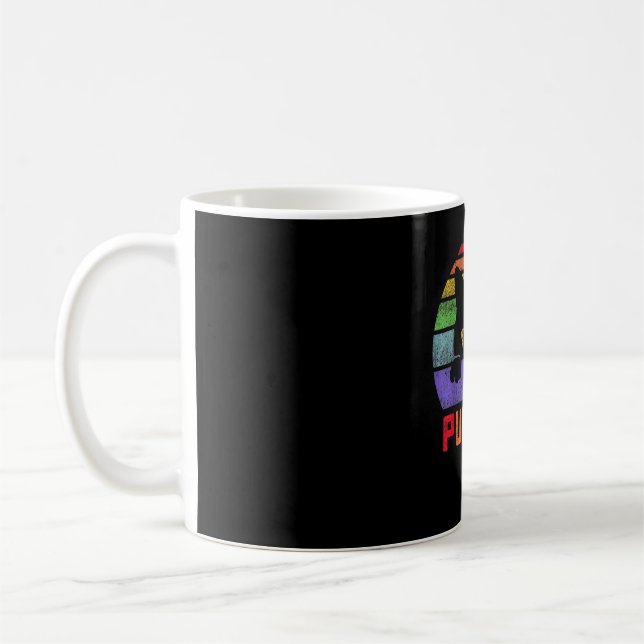 Taza De Café Gato orgullo perseguir gay LGBTQ bandera arcoiris  (Izquierda)