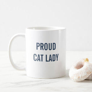 Taza De Café Gato orgulloso Lady Blue Cat