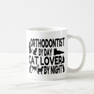 Taza De Café Gato ortodoncista amante