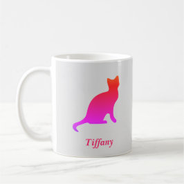 Taza De Café Gato oscuro y lindo personalizado