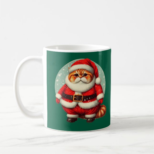 Taza De Café Gato Papa Noel  (Izquierda)