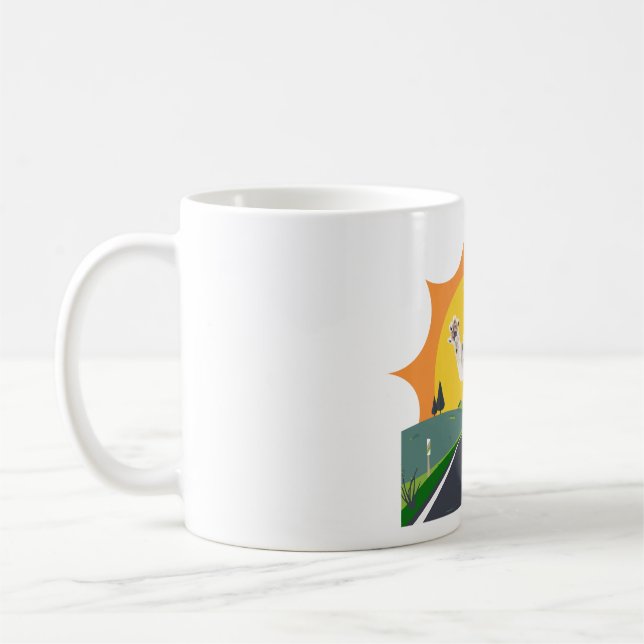 Taza De Café Gato para patinar (Izquierda)