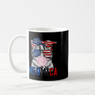 Taza De Café Gato Patriótico Meowica Bubblegum 4 De Julio Diver