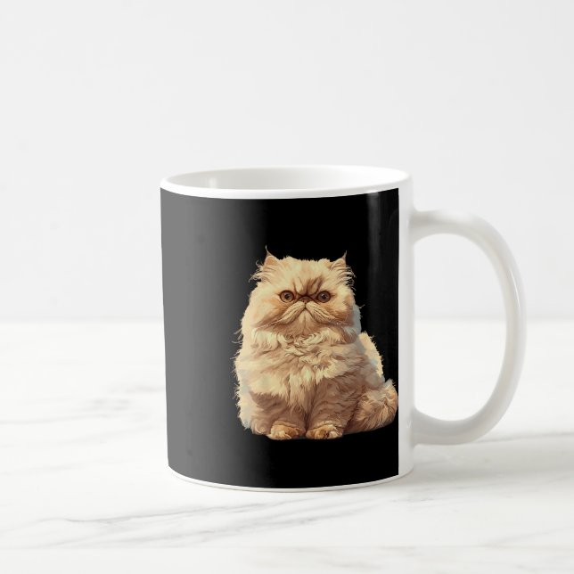 Taza De Café Gato persa de gatos persas (Derecha)