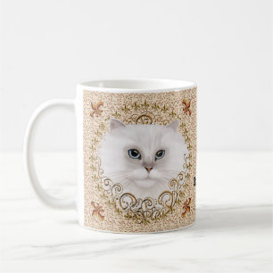Taza De Café Gato persa Fleur De Lis Mug