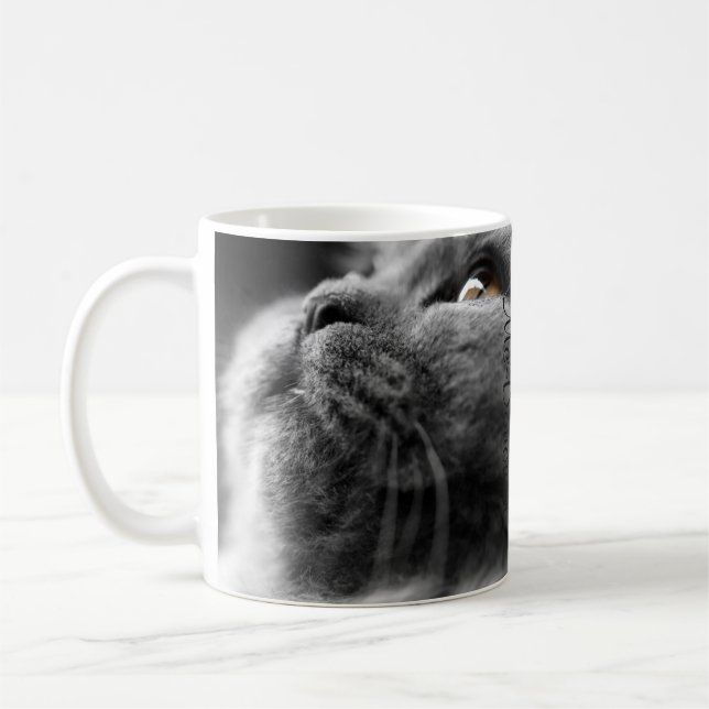 Taza De Café Gato persa gris (Izquierda)