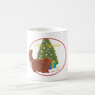 Taza De Café Gato Persa Rojo Feliz Navidad