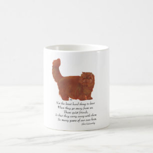 Taza De Café Gato Persa Rojo Puente Arcoíris