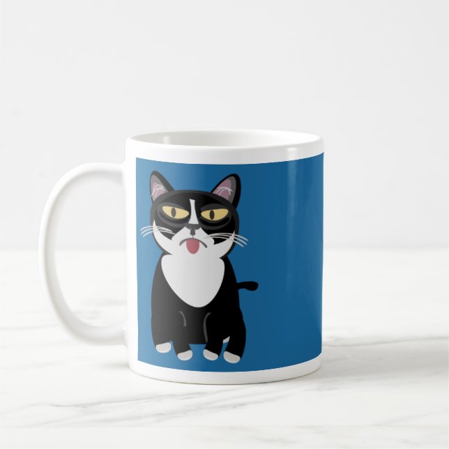 Taza De Café Gato personalizado Añadir algo de texto (Izquierda)