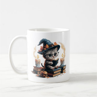 Taza De Café Gato Personalizado de la época: Vibes góticas, de 