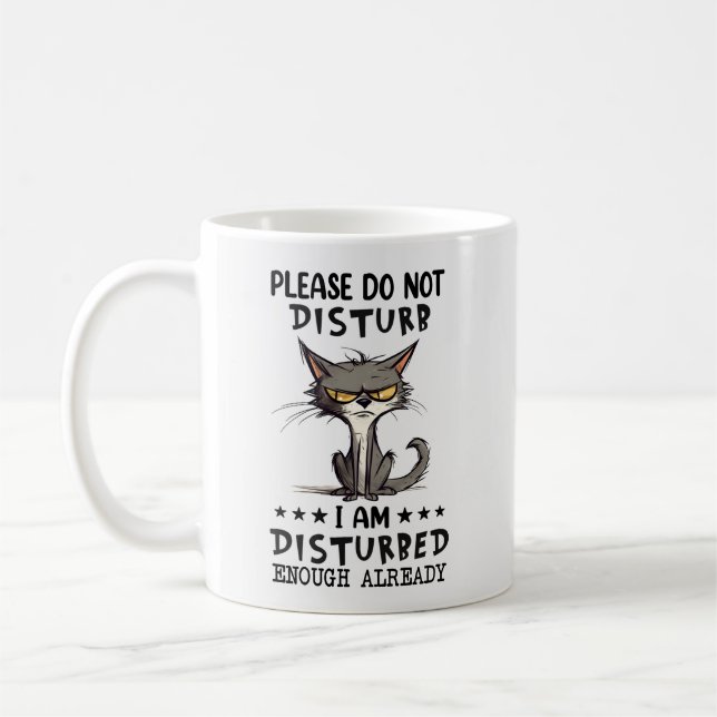Taza De Café Gato perturbado (Izquierda)