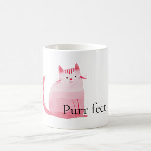 Taza De Café Gato Pink Purrfect