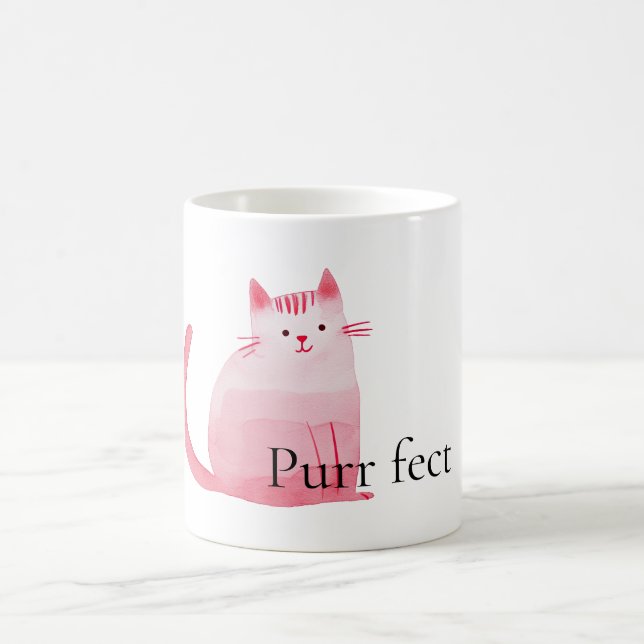 Taza De Café Gato Pink Purrfect (Centro)