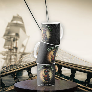 Taza De Café Gato pirata curioso descifra antiguos misterios