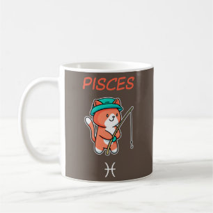 Taza De Café Gato Piscis Signo Zodiaco Astrología Horóscopo Gat