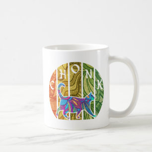 Taza De Café Gato psicodélico - Arte felino trippy