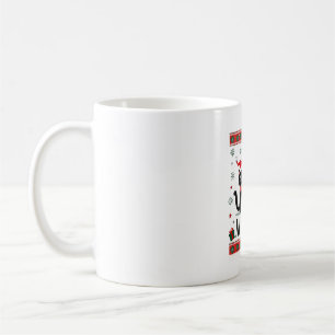 Taza De Café Gato Qué divertido gato negro empujando árbol de N
