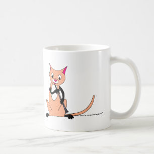 Taza De Café Gato que juega el Clarinet