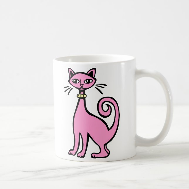 Taza De Café Gato retro (Derecha)