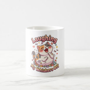Taza De Café Gato Risueño se Quita los Bigotes