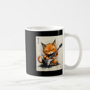 Taza De Café Gato rock tocando guitarra gato gracioso