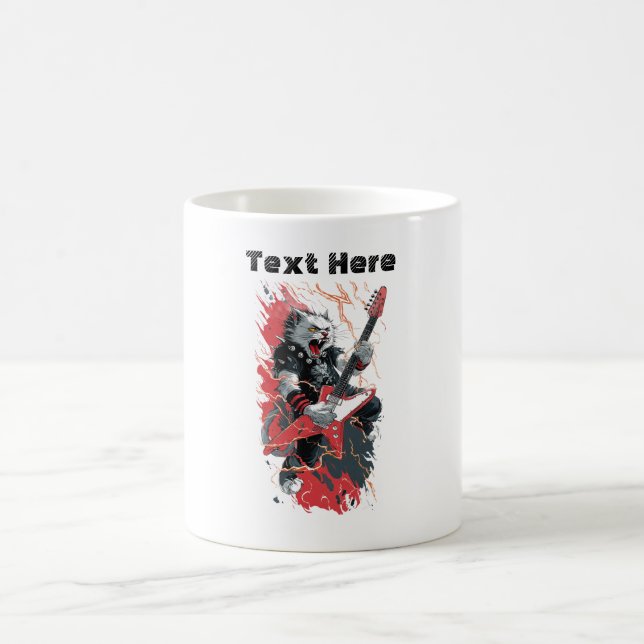 Taza De Café Gato Rockstar (Centro)