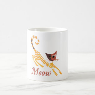 Taza De Café Gato rojo gracioso