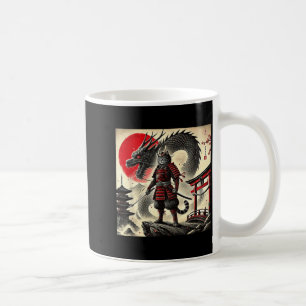 Taza De Café Gato Samurái Guerrero Gráfico Hombres Ninja Gato J