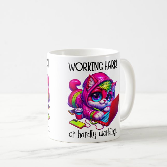 Taza De Café Gato sarcástico (Anverso derecho)
