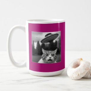 Taza De Café Gato Selfie OVNI Mug Funny Coffee Mug