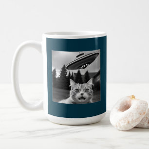 Taza De Café Gato Selfie OVNI Mug Funny Coffee Mug