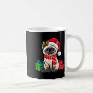 Taza De Café Gato Siamés de Navidad Kitten Festivo Xmas Hombres