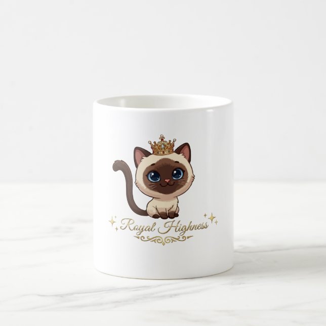 Taza De Café Gato siamés real lindo (Centro)