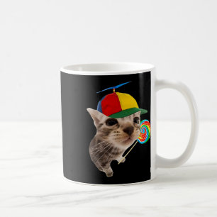 Taza De Café Gato Silencioso Con Meme De Lollipop