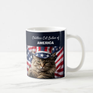 Taza De Café Gato sin hijos de damas de Estados Unidos