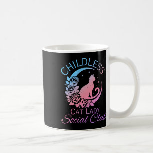Taza De Café Gato sin hijos Lady Club Social Meme Cat Kamala