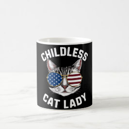 Taza De Café Gato sin hijos Lady Kamala Harris 2024