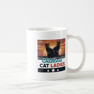 Taza De Café Gato sin hijos, mujer vota por voto sin hijos