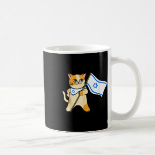 Taza De Café Gato sionista Bandera israelí pro israelí judío
