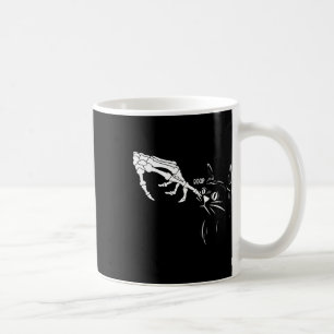 Taza De Café Gato Skeleton Mano Boop Halloween Gatos Lover Masc
