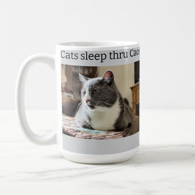 Taza De Café Gato somnoliento (Izquierda)